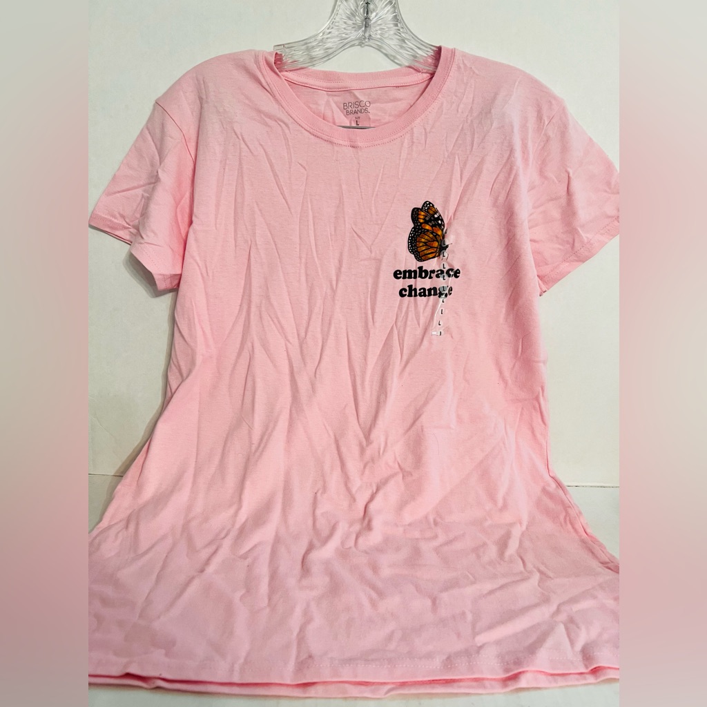 Brisco Brands Embrace Change Pink T Shirt